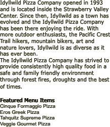Idyllwild Pizza Company opened in